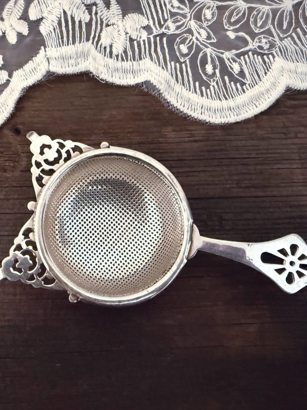 Silver Plated Tea Strainer